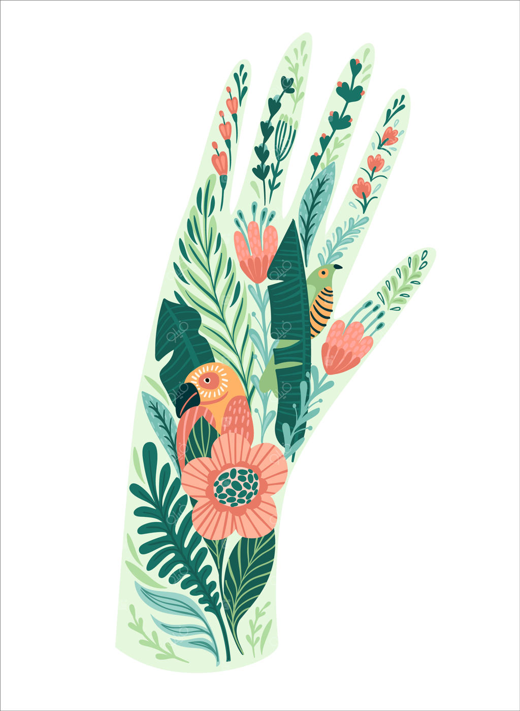 تصویر سازی وکتوری برای روز زمین و مفاهیم محیط زیستی، مناسب برای کارت، پوستر، بنر، بروشور و استفاده‌های دیگر