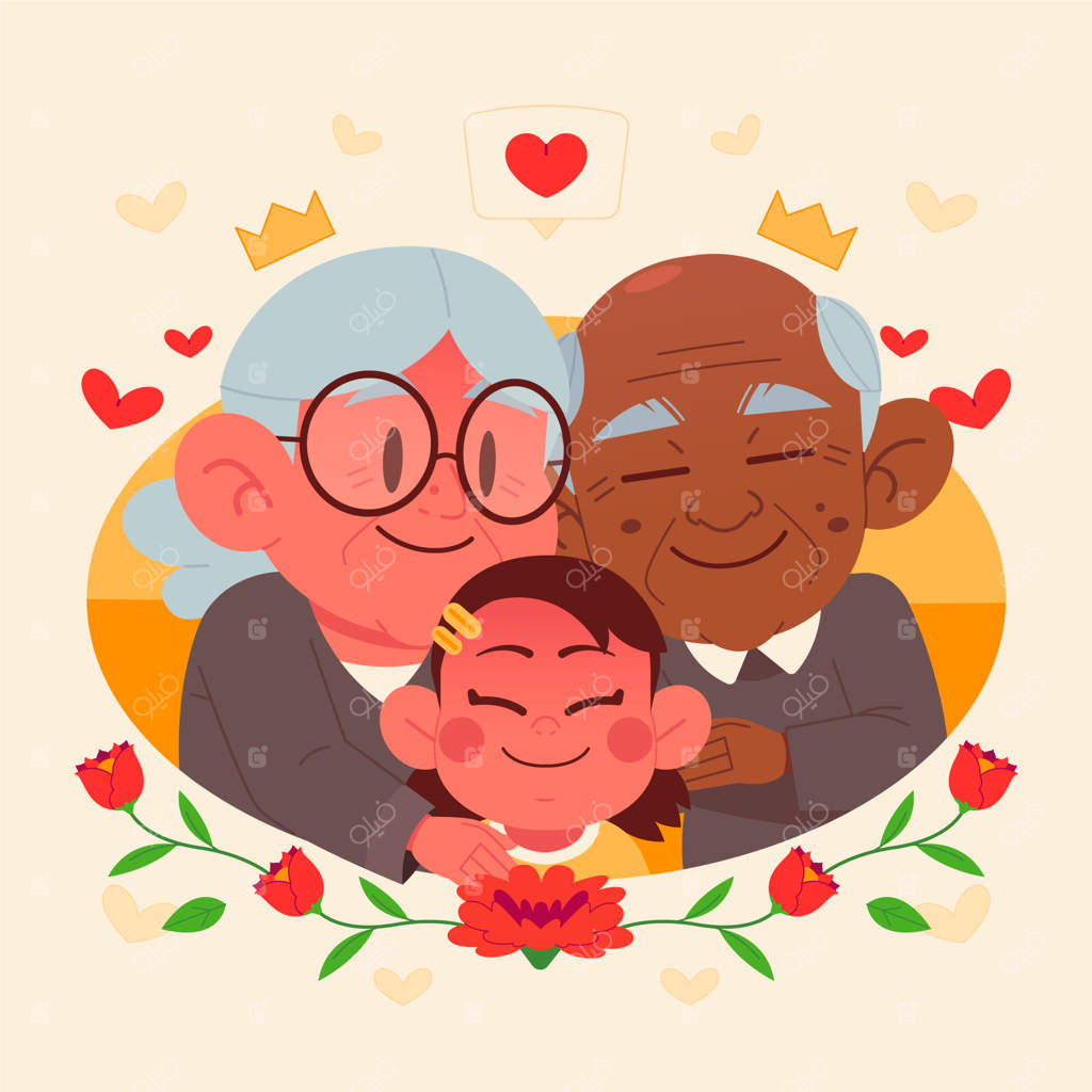 تصویرسازی روز پدربزرگ و مادربزرگ