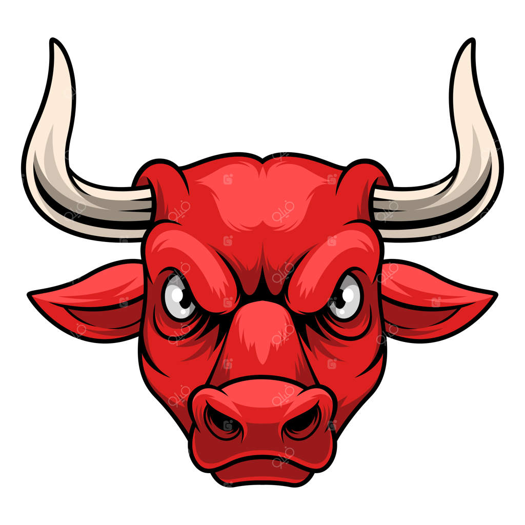 نماد سر گاومیش. لوگوی بوفالو