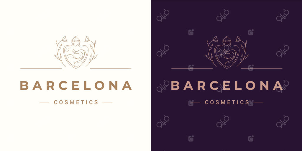 طرح لوگو گل با طراحی مینیمال و خطی در سبک هنر ساده