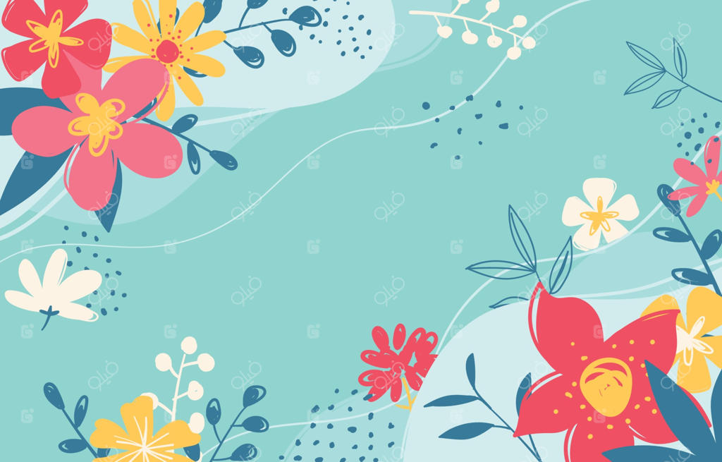 پس‌زمینه بهاری گلدار