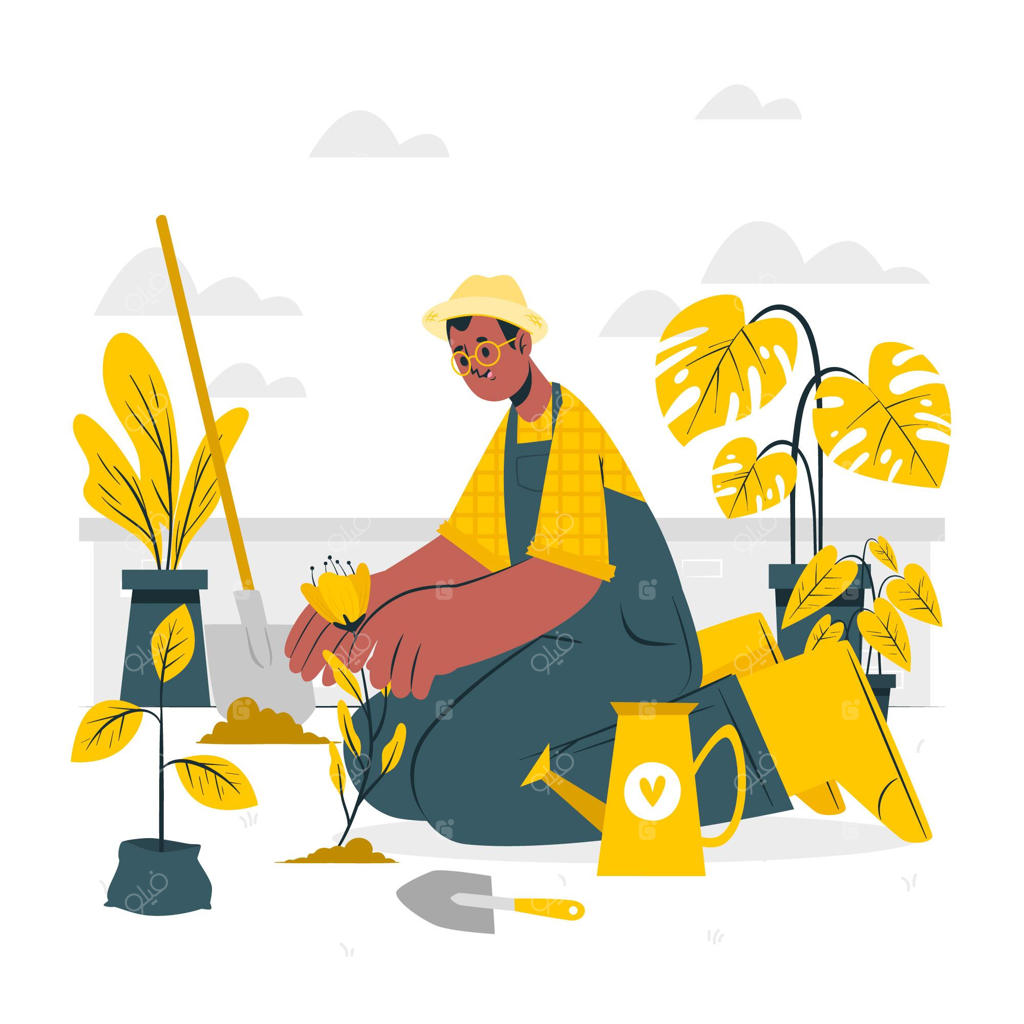 تصویرسازی مفهوم باغبانی