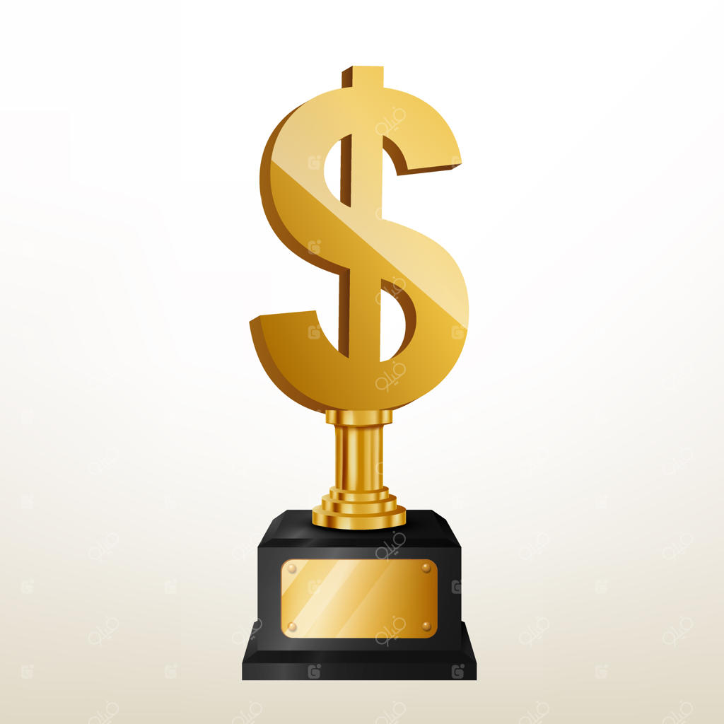 جایزه طلایی به شکل دلار واقعی