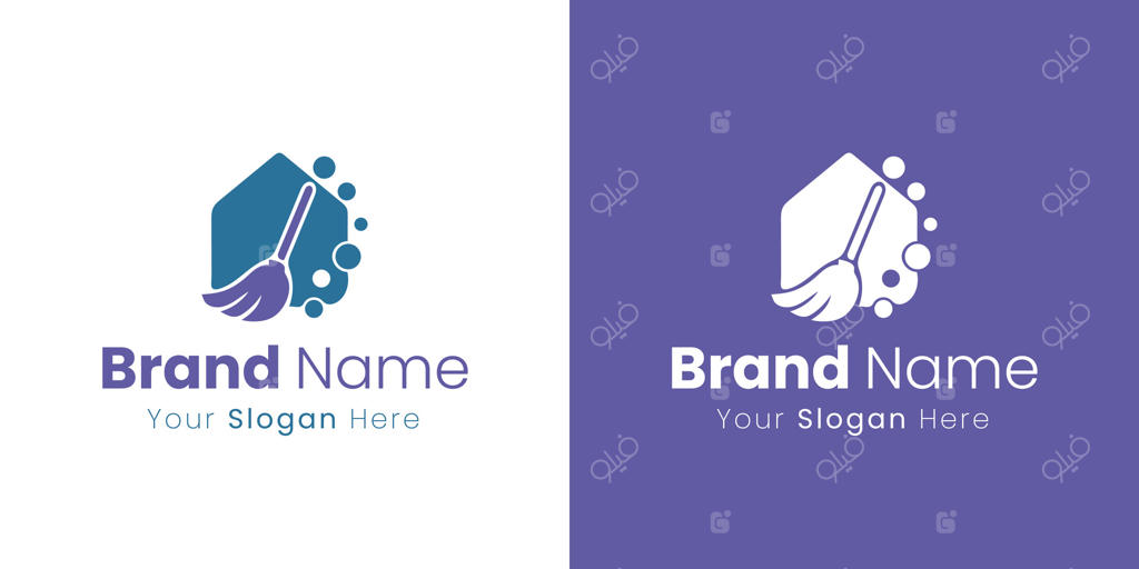 طراحی لوگو برای خدمات حرفه‌ای نظافت و خانه‌داری