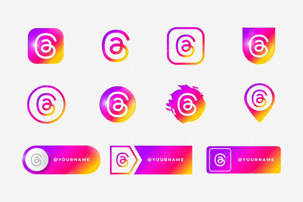 مجموعه لوگو‌های رنگین‌کمانی برای اپلیکیشن جدید شبکه‌های اجتماعی "تردز"