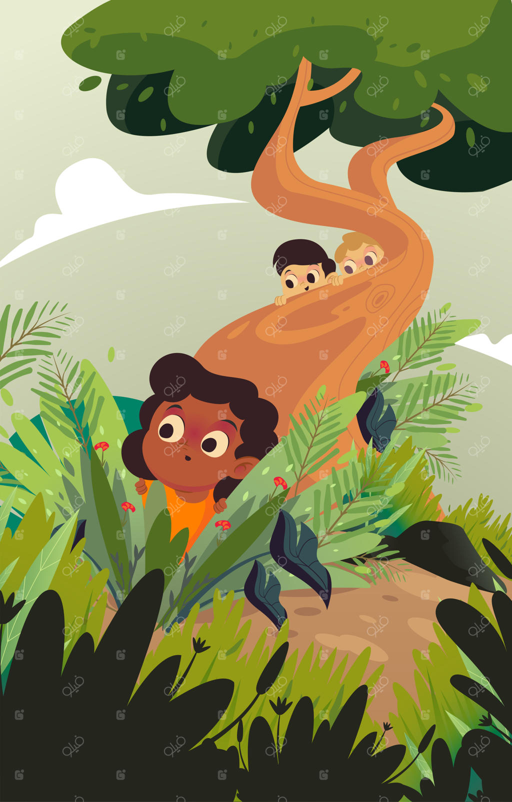 جشن روز کودک و بازی قایم‌باشک در باغچه