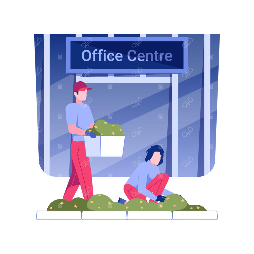 تصویرسازی وکتور مفهومی کاشت باغچه گل