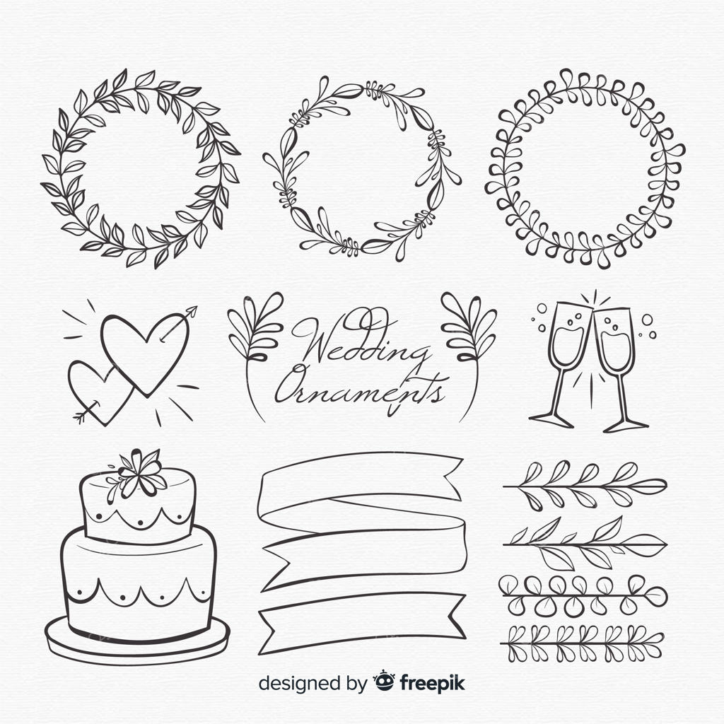 مجموعه‌ای از تزئینات عروسی دست‌ساز