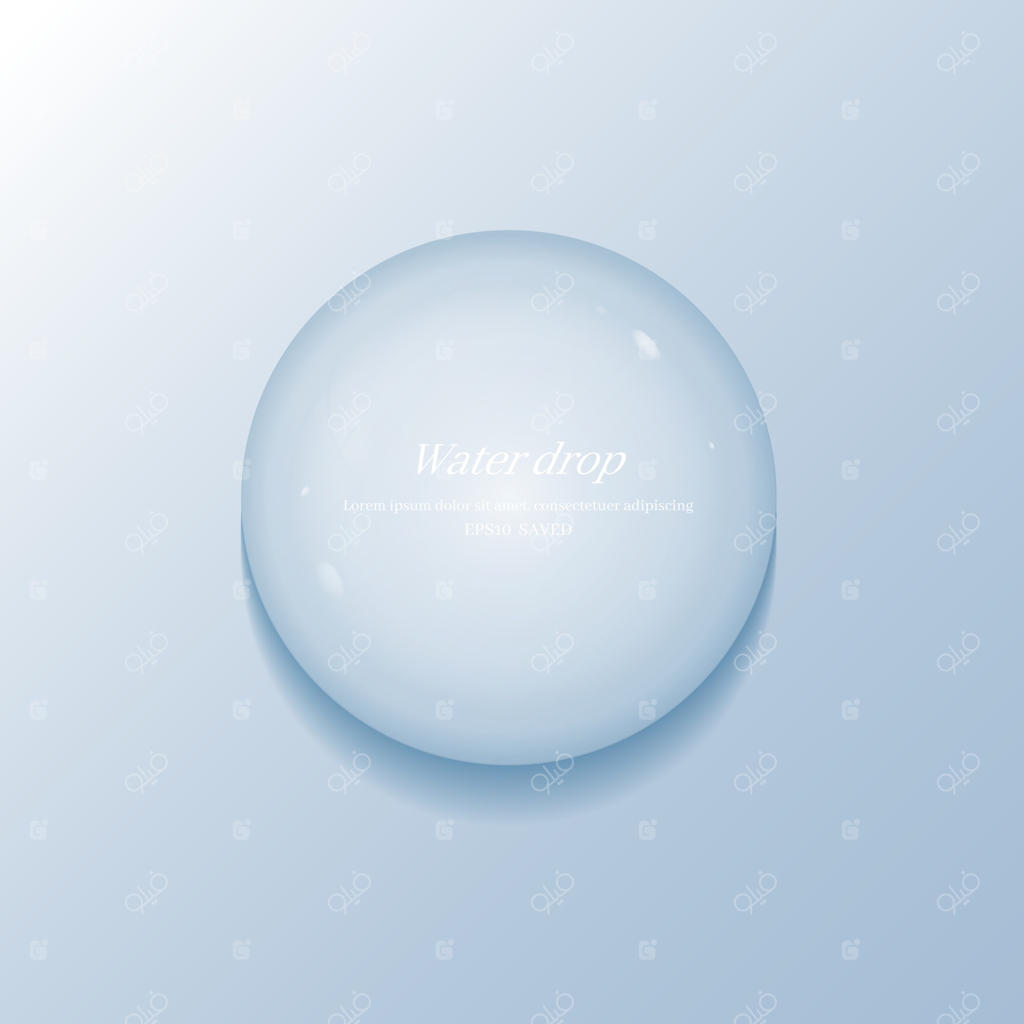 قطره‌های شفاف آب، جسم قطره آب