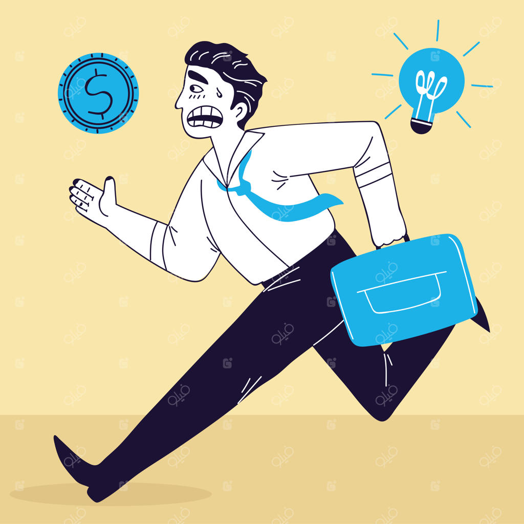 تاجر در حال فرار با پول