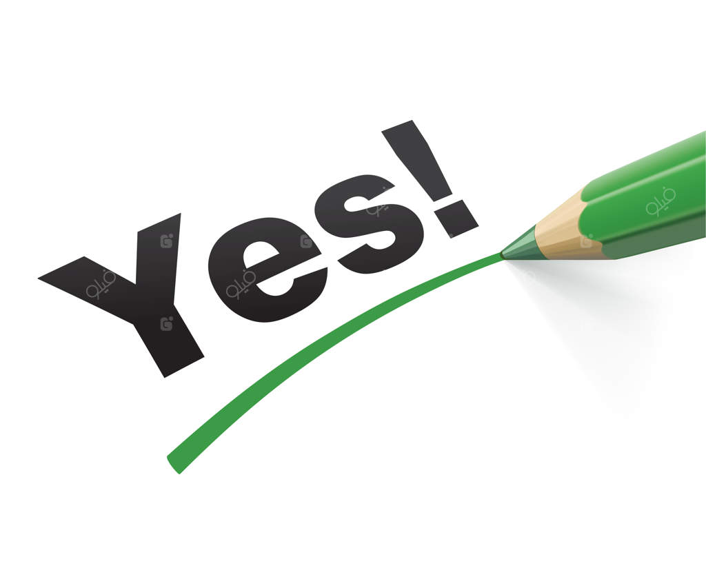 مداد را علامت بزن: بله.