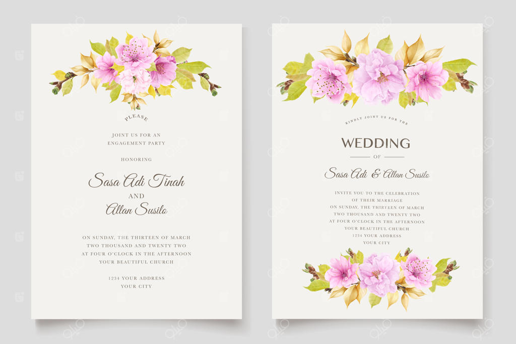 پس‌زمینه و طراحی تاج گل شکوفه‌های گیلاس