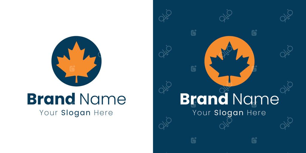 طراحی لوگوی مدرن برگ افرا برای هویت سازمانی و برندسازی