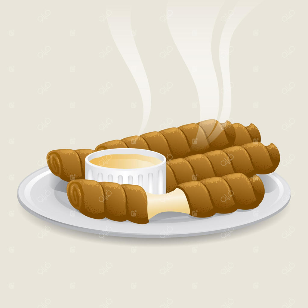 تصویری از تکه‌نیوزهای خوشمزه با سس برای سرو 🌟