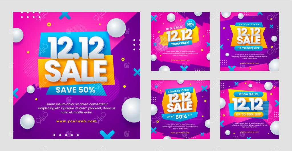 مجموعه پست‌های اینستاگرام فروش روز خرید 12.12