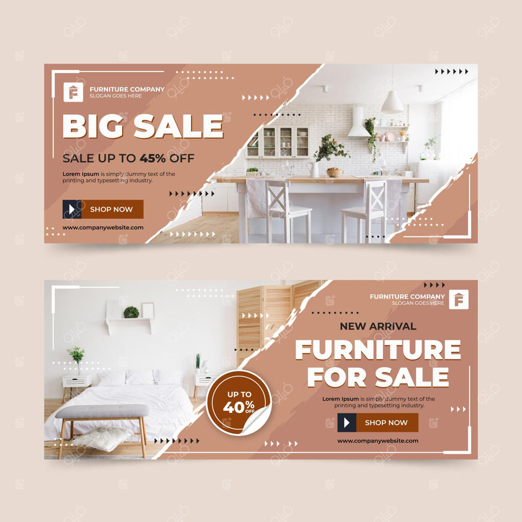 بنرهای فروش مبلمان با عکس