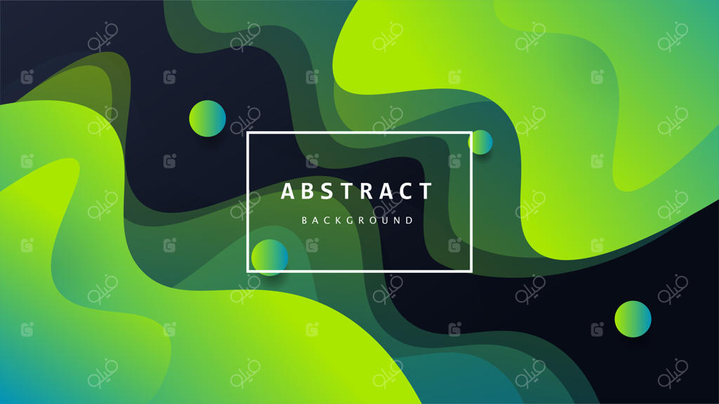 پس‌زمینه انتزاعی موج‌دار با اشکال رنگارنگ