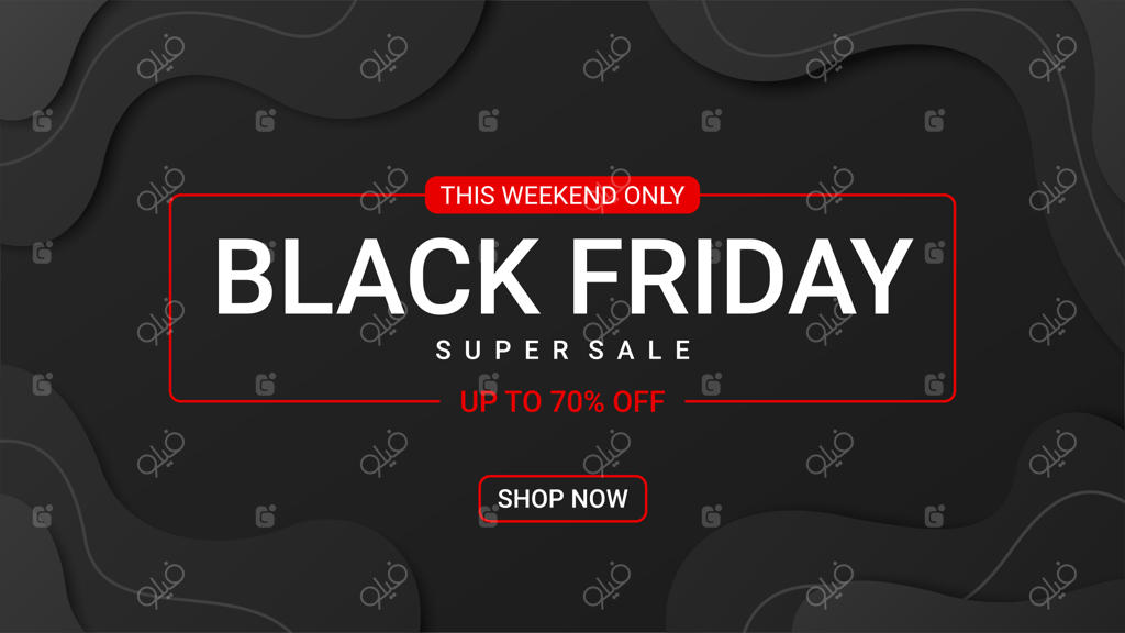 قالب طراحی بنر جمعه سیاه برای تبلیغات