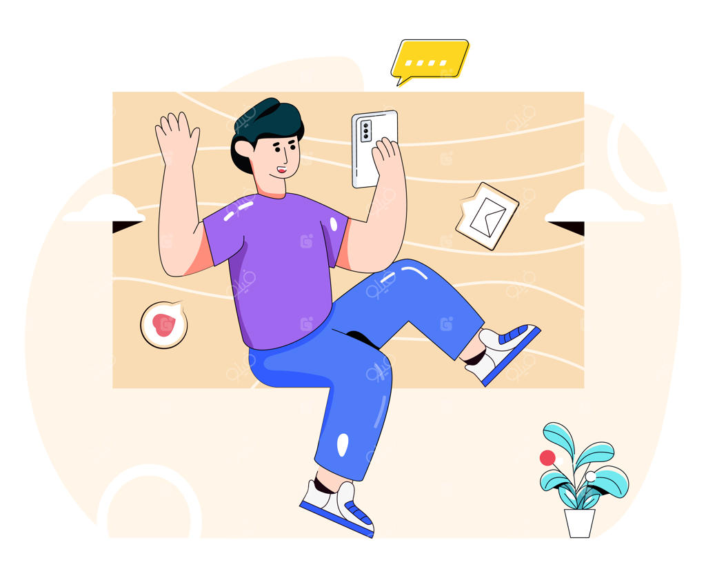 تصویری مدرن و فلت از بازاریابی دیجیتال