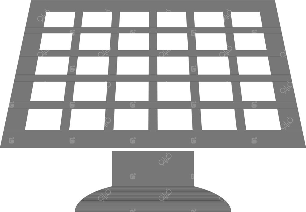 پنل خورشیدی: نماهای بالا و جلو