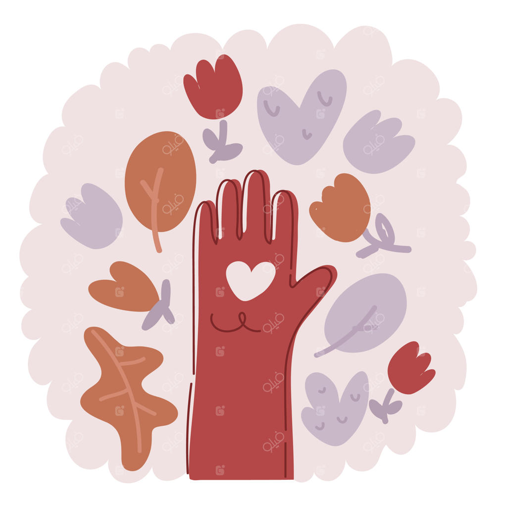 تصویر برداری: دستان زنانه که علامت قلب عشق را در روز ولنتاین با انگشتان می‌سازند