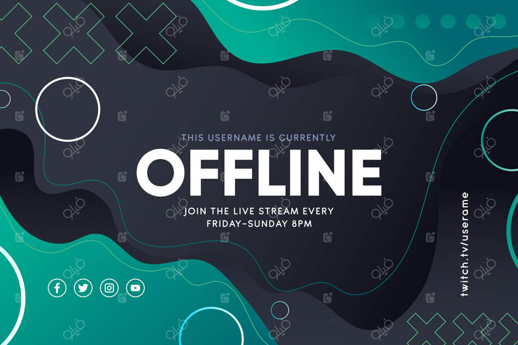 بنر آبستره برای توئیچ به صورت آفلاین