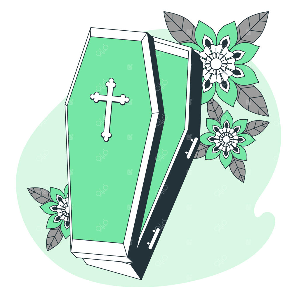 تصویر مفهومی تابوت