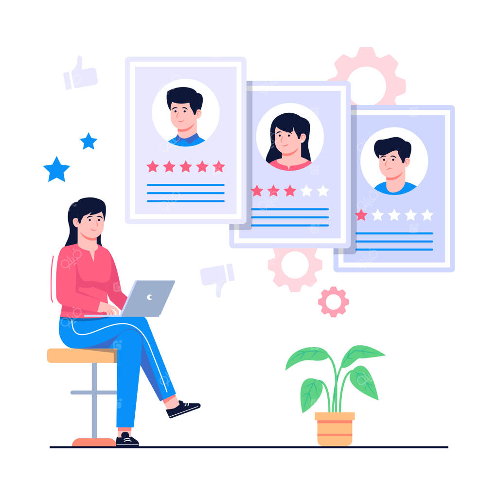 تصویر مفهومی تجزیه و تحلیل نامزد توسط مأمور استخدام