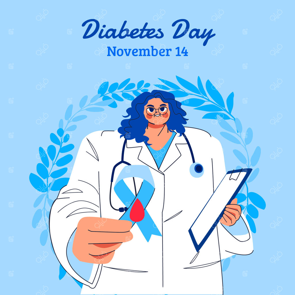 تصویرسازی روز جهانی دیابت در دنیای تخت