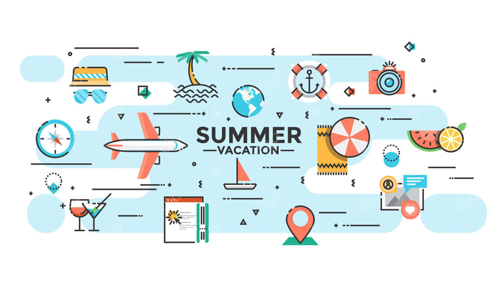 تصویرسازی تعطیلات تابستانی