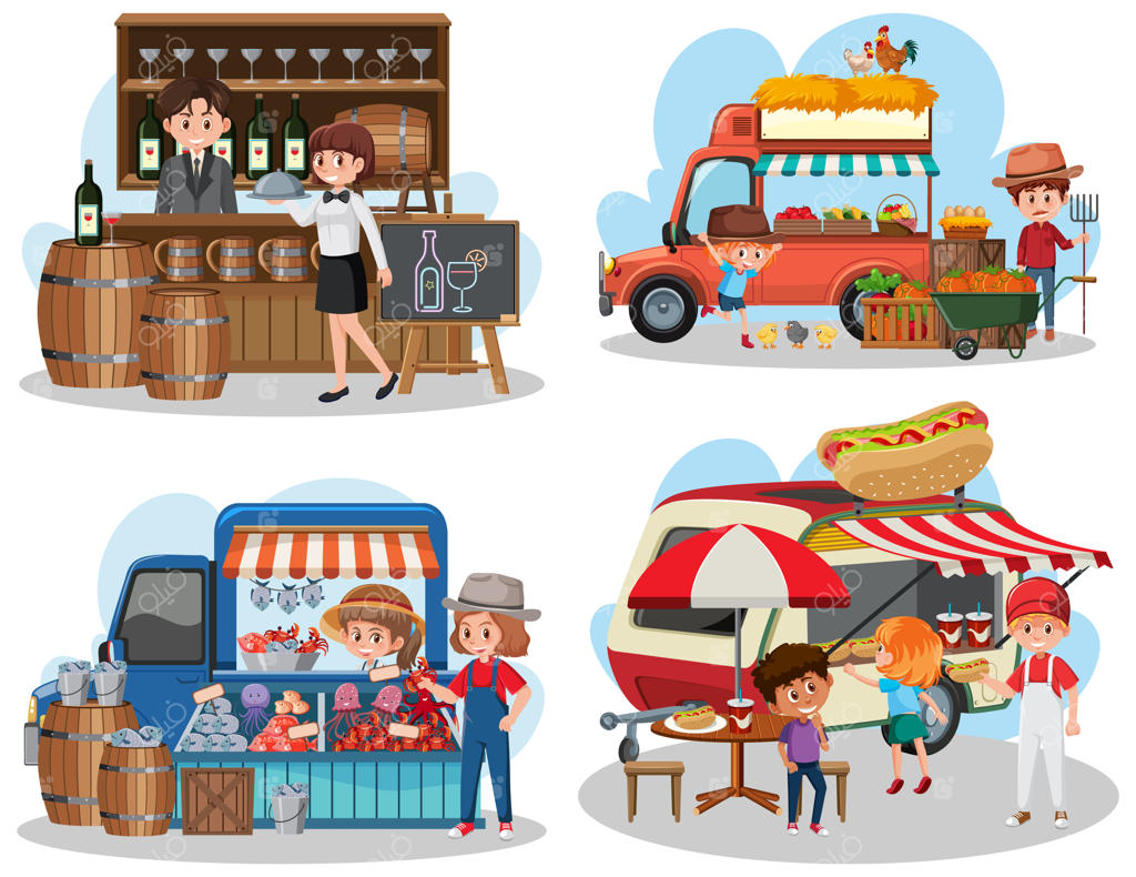 مفهوم بازار روز با مجموعه‌ای از فروش‌های صندوق عقب ماشین