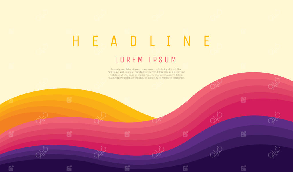 طراحی پس‌زمینه ساده با موج‌ها.