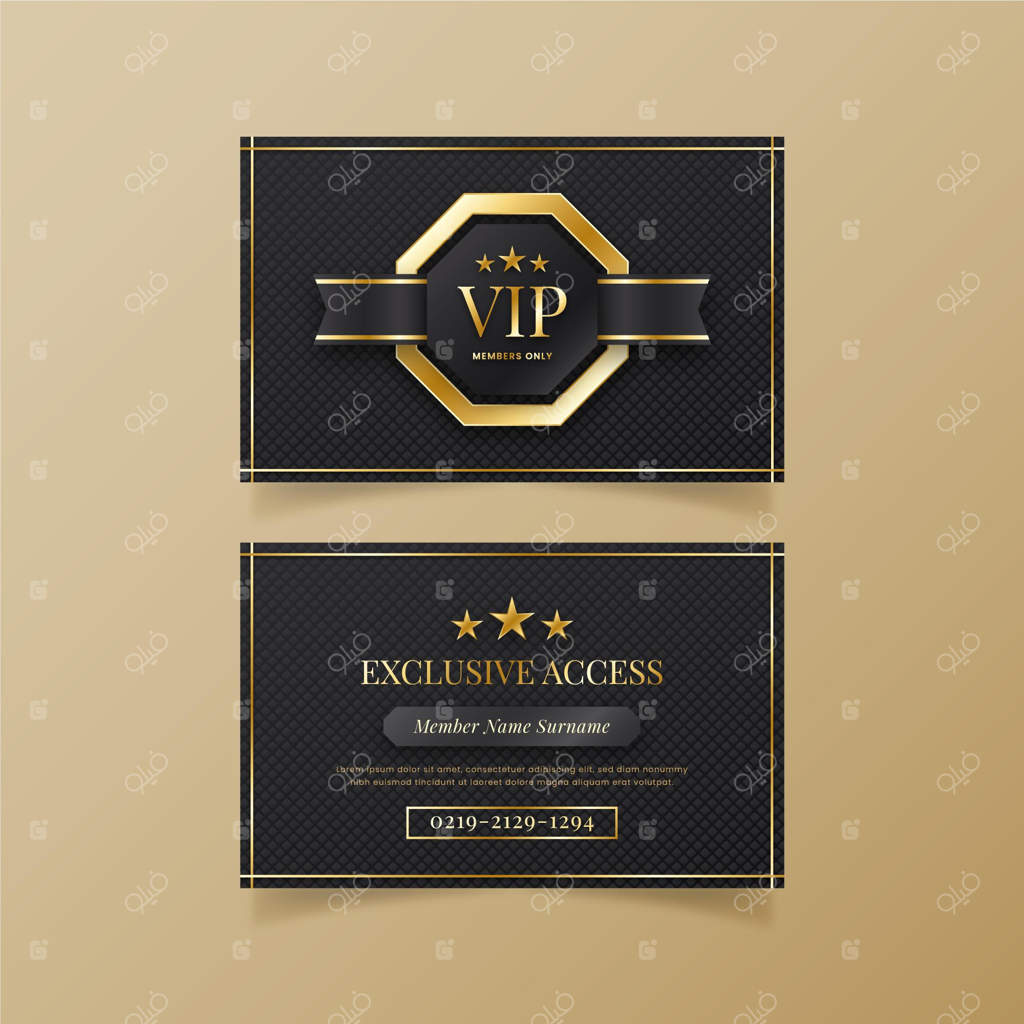 قالب کارت ویزیت لوکس با طرح گرادینت