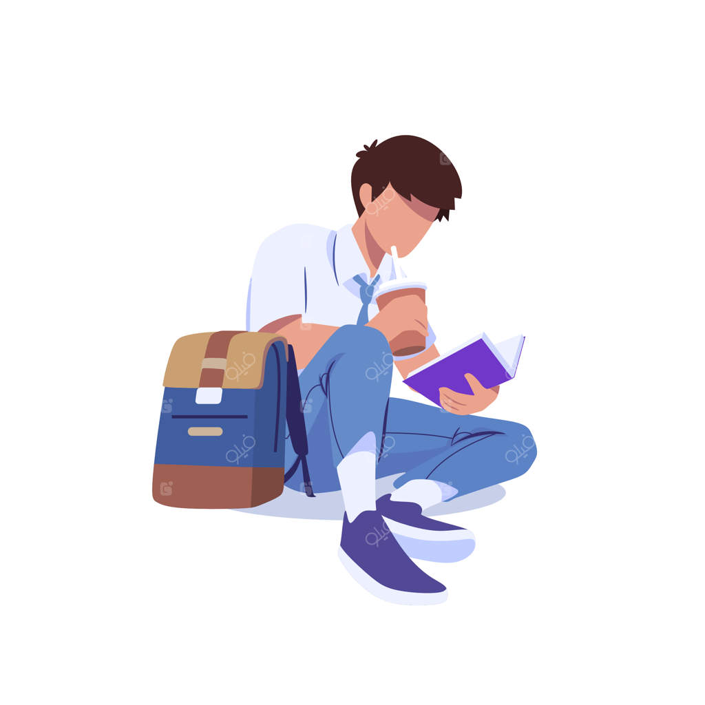 تصویری از دانش‌آموزان دبیرستانی اندونزی در حال مطالعه و نوشیدن نوشیدنی