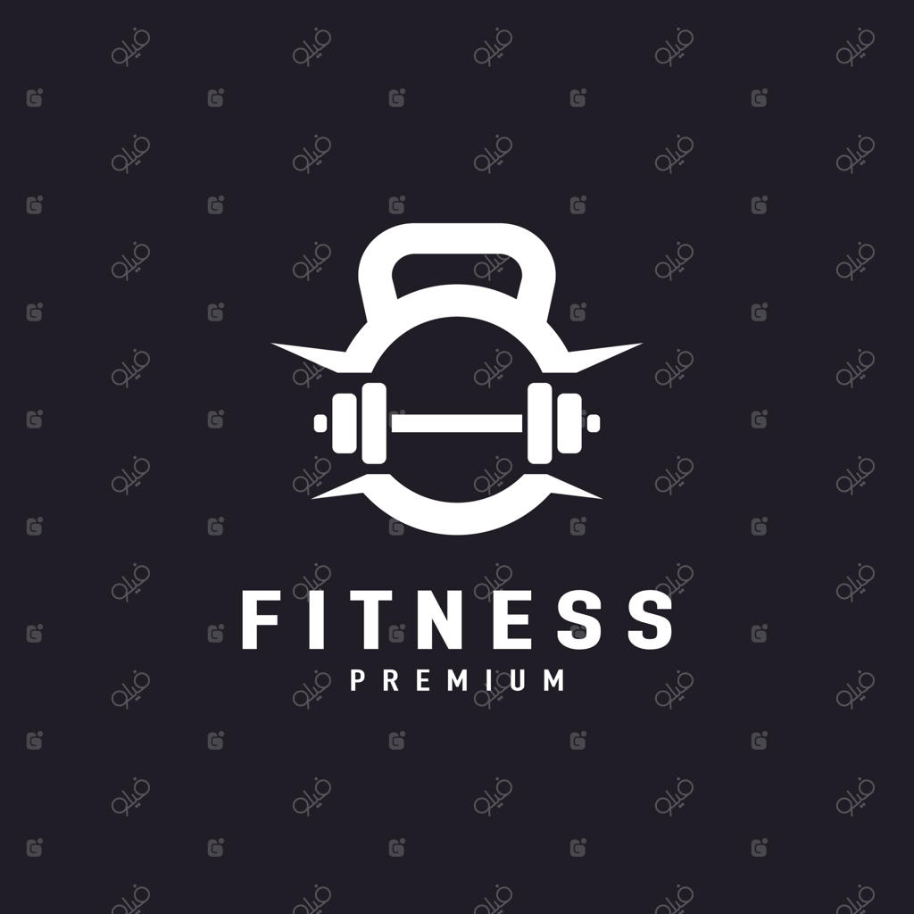 الهام طراحی لوگو باشگاه تناسب اندام با هالتر و دمبل