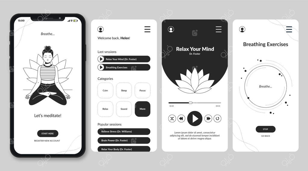 برنامه‌های طراحی‌ شده به صورت دستی و بدون رنگ