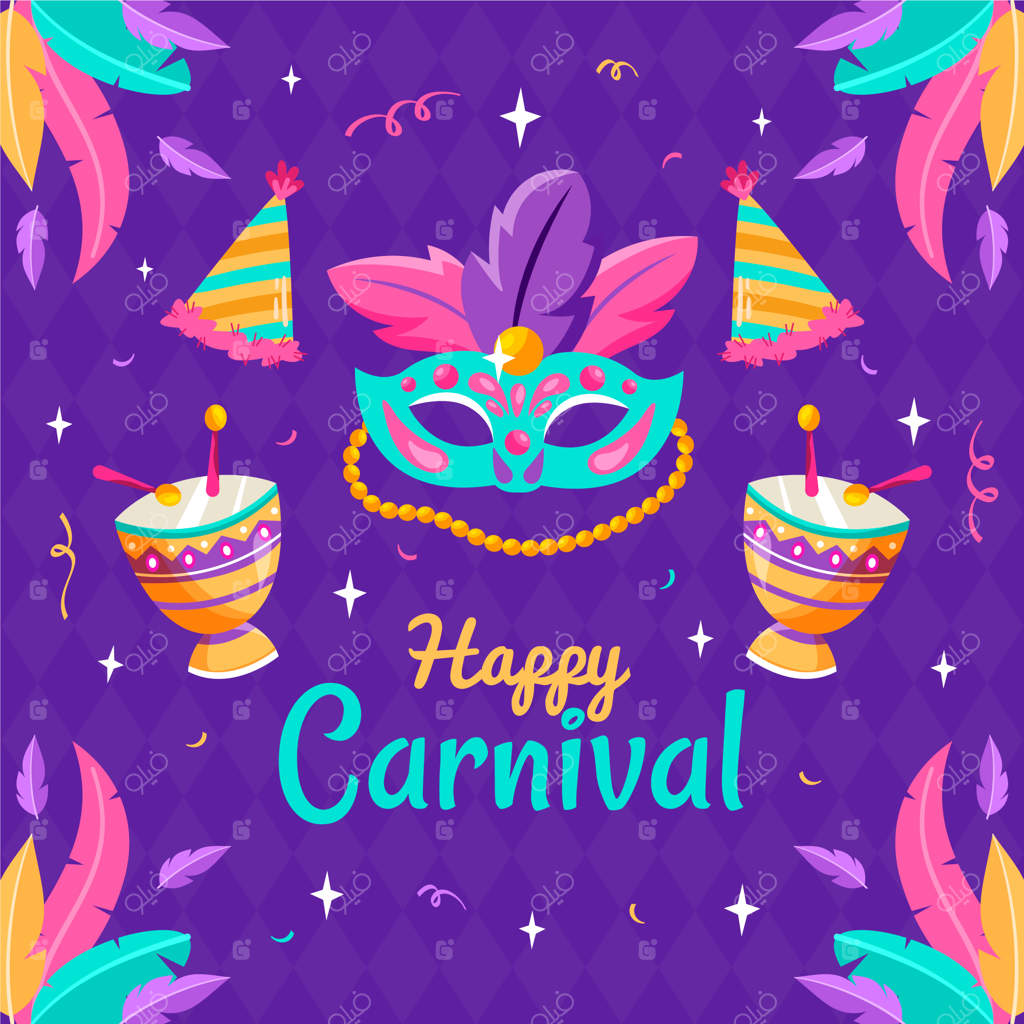 تصویرسازی مسطح برای جشن کارناوال