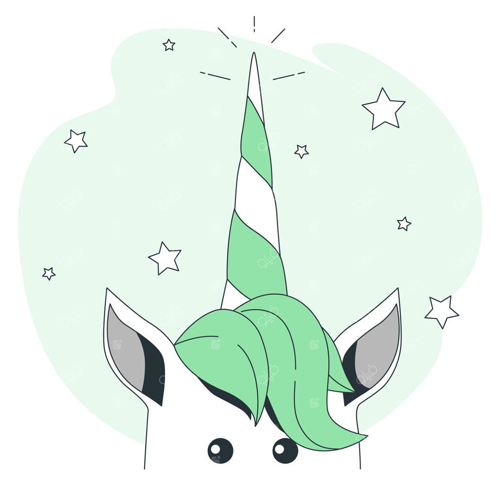 تصویرسازی مفهومی شاخ اسب شاخدار