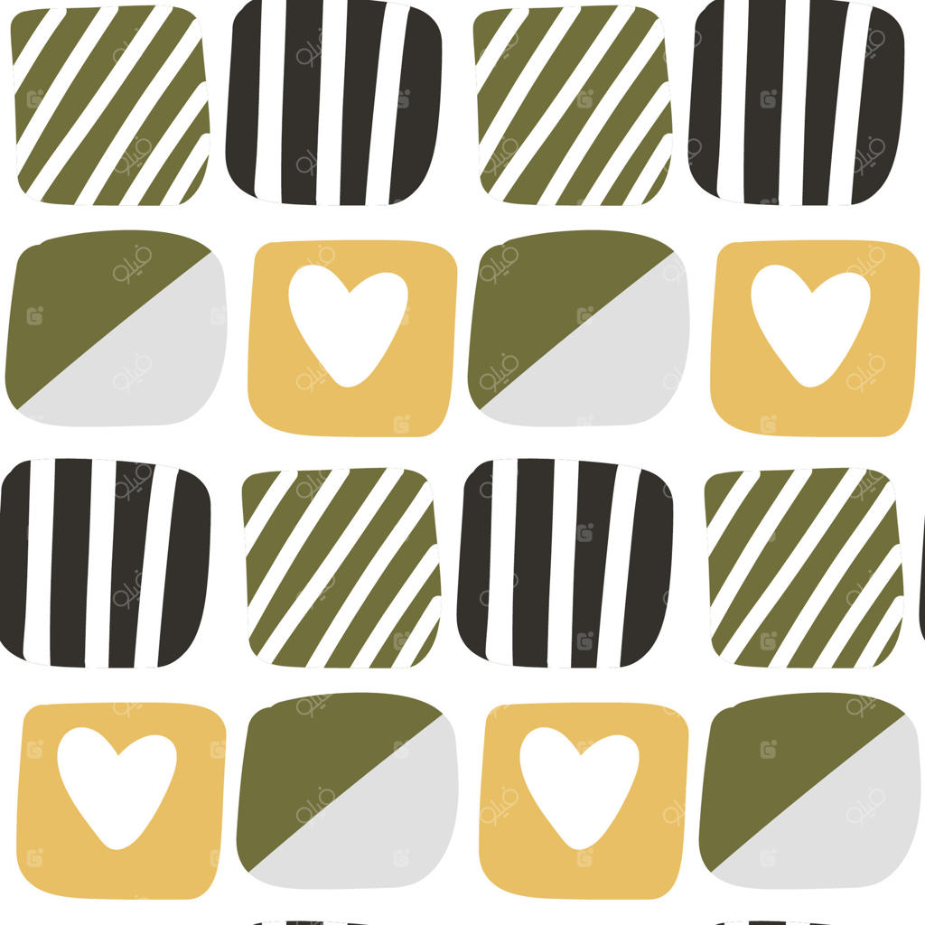 طرح قلب هندسی به سبک مدرن برای کاغذ کادو و طراحی پارچه