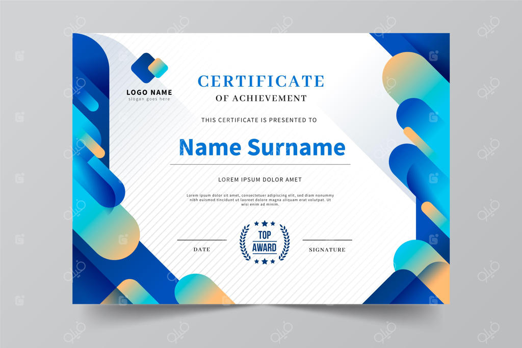 قالب مدرن و پیشرفته برای گواهینامه