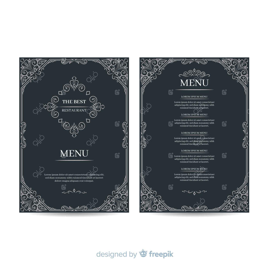 پترن منوی زیبا و دست‌کشیده