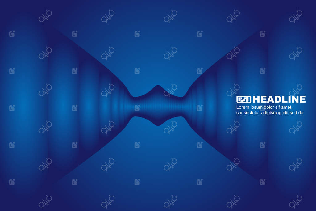 پس‌زمینه بافت وکتور انتزاعی آبی متقارن