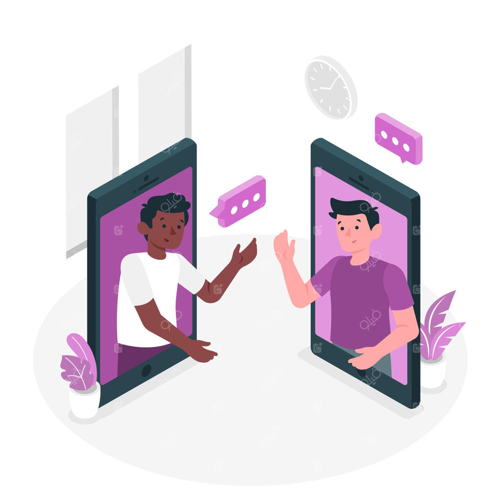 تصویر مفهومی دوستان آنلاین