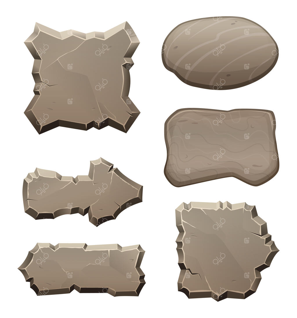 پنل‌هایی از سنگ‌ها و صخره‌ها