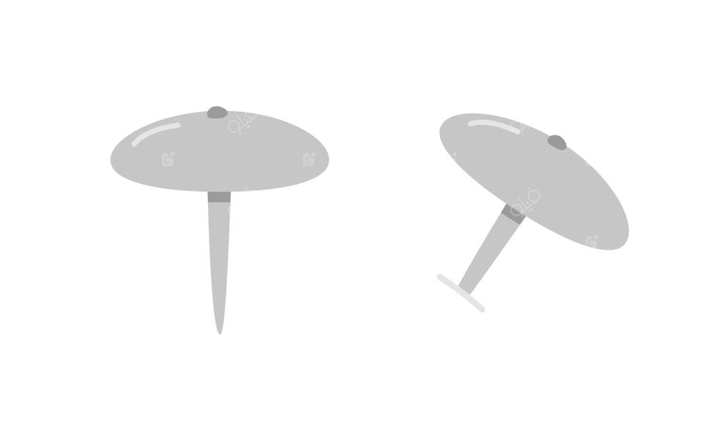 تصویر سنجاق فلزی: تصویرسازی ساده سنجاق در سبک کارتونی و طراحی دستی. لوازم تحریر، دانش‌آموزان، کلاس درس، مفهوم بازگشت به مدرسه