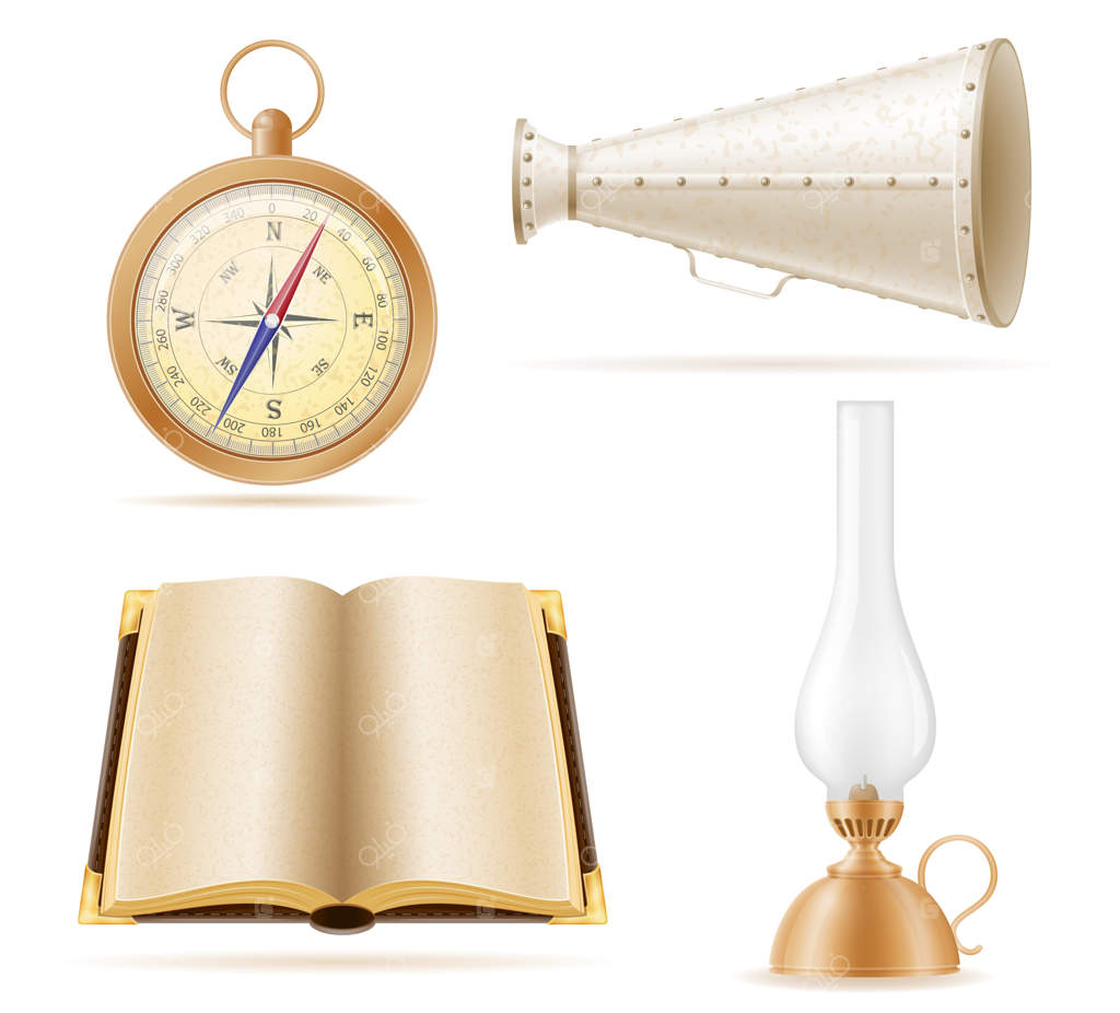 اشیاء قدیمی و کلاسیک - تصویرسازی وکتور