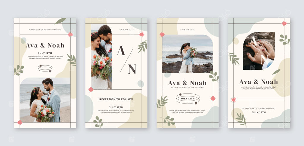 قالب عروسی با طراحی ساده