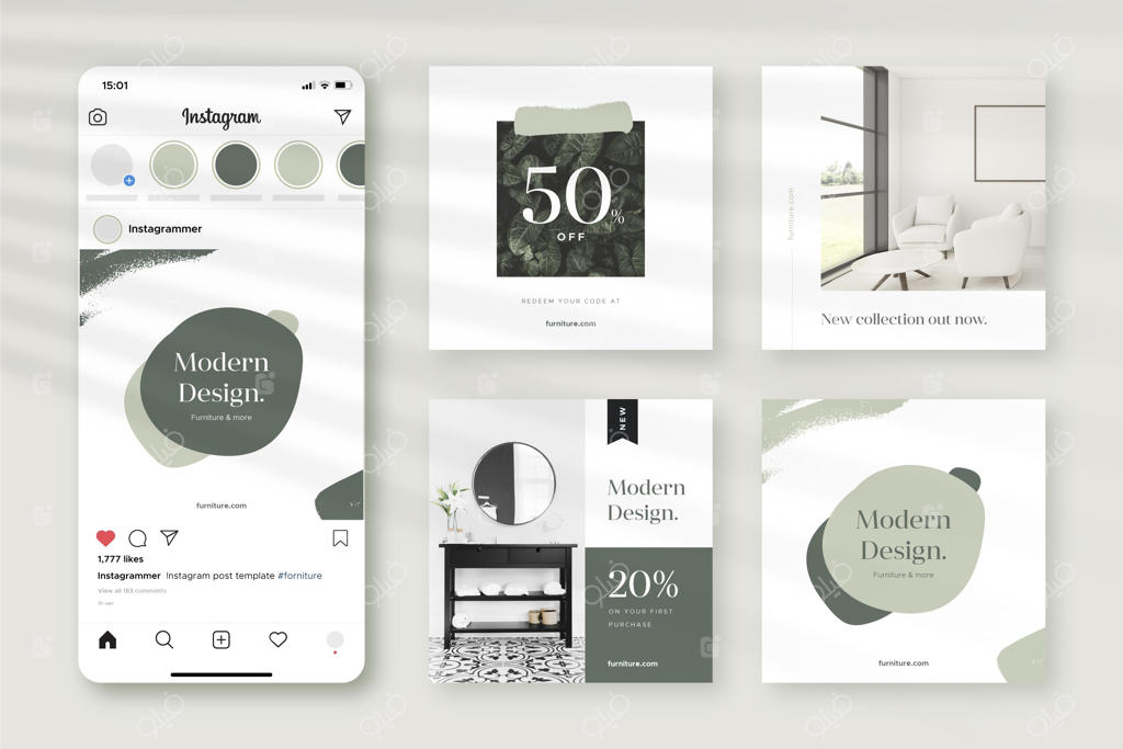 پک پست اینستاگرام فروش مبلمان با تصویر