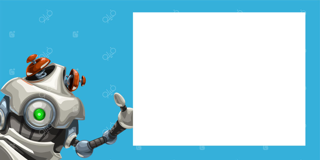 ربات بامزه با تخته سفید