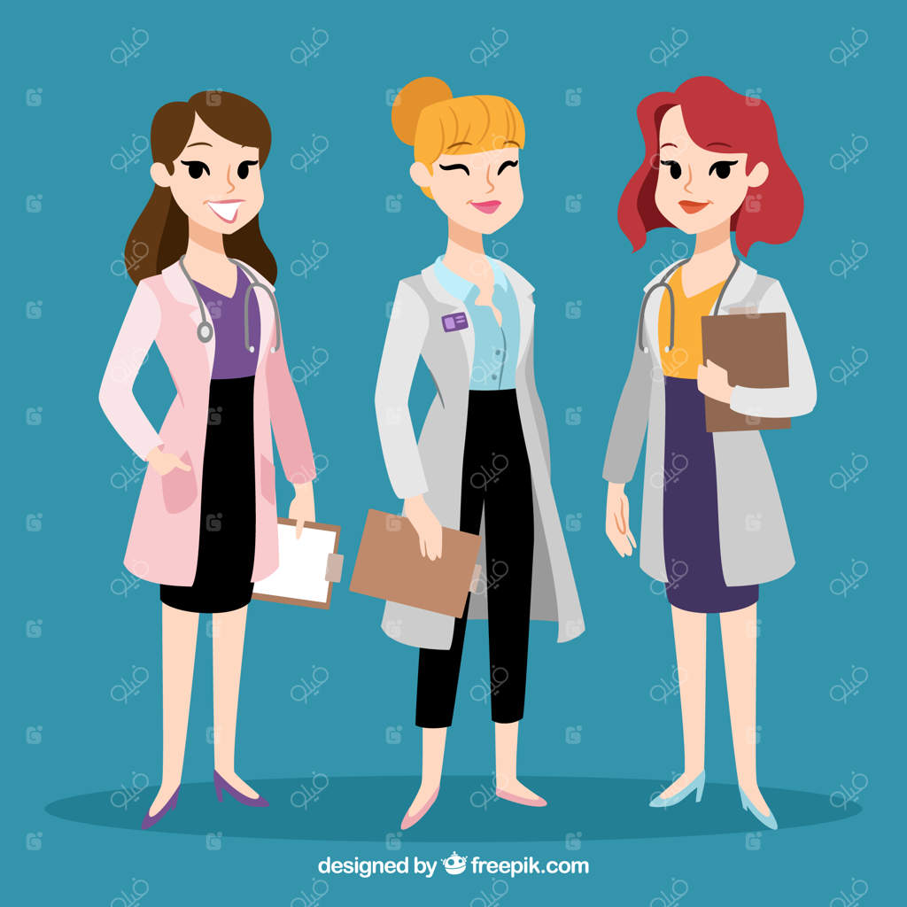 تنوع پزشکان زن جذاب
